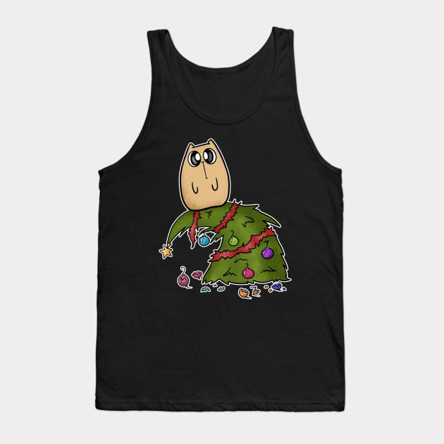 Cat on Christmas Tree Tank Top by Wanderer Bat